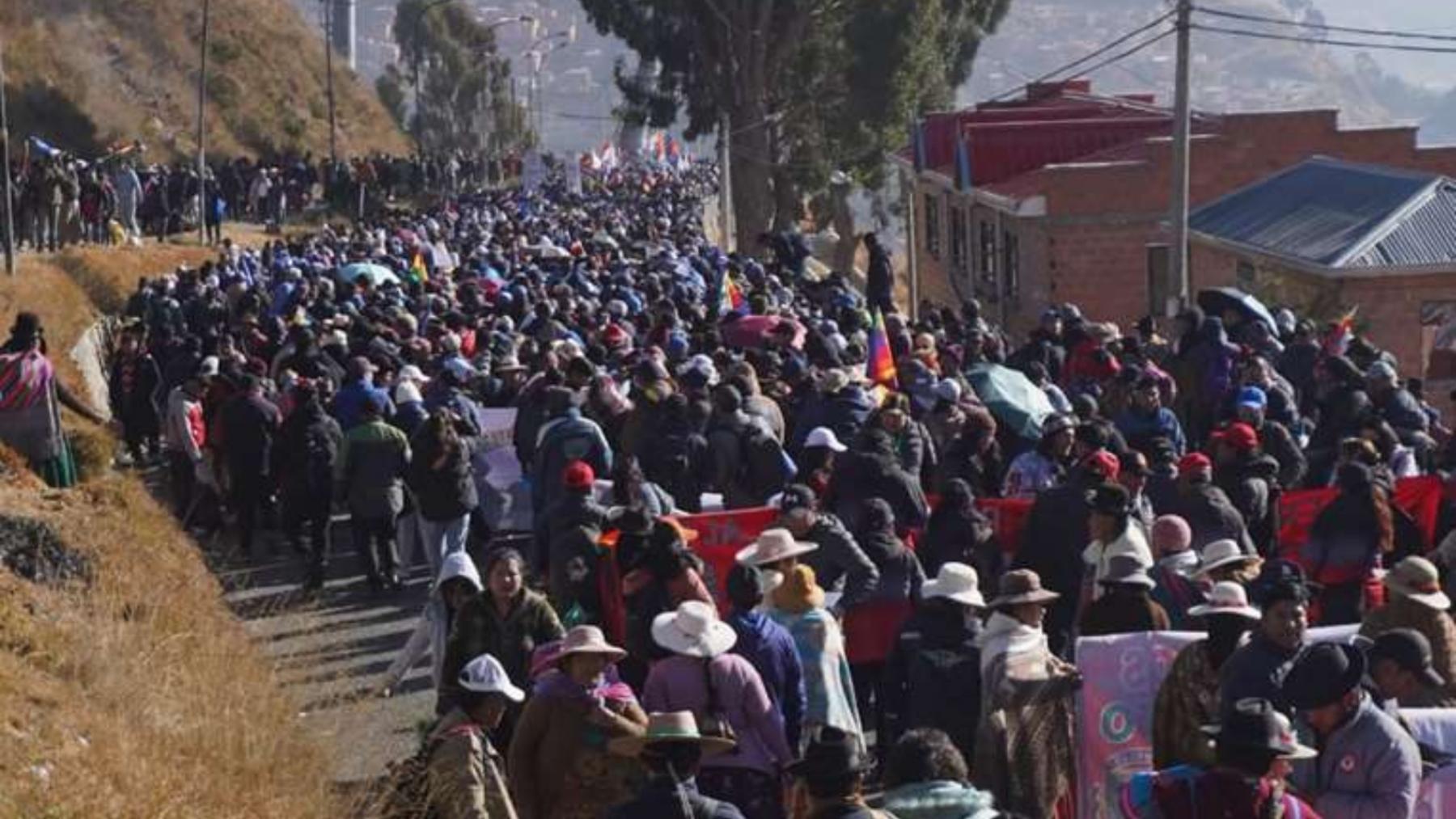 La marcha descendió desde la Ceja.